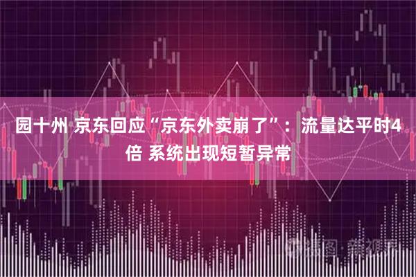 园十州 京东回应“京东外卖崩了”：流量达平时4倍 系统出现短暂异常