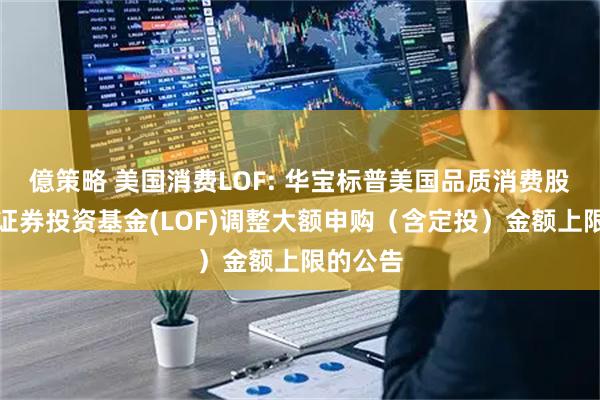 億策略 美国消费LOF: 华宝标普美国品质消费股票指数证券投资基金(LOF)调整大额申购（含定投）金额上限的公告