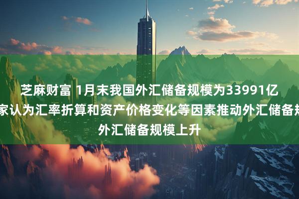 芝麻财富 1月末我国外汇储备规模为33991亿美元 专家认为汇率折算和资产价格变化等因素推动外汇储备规模上升